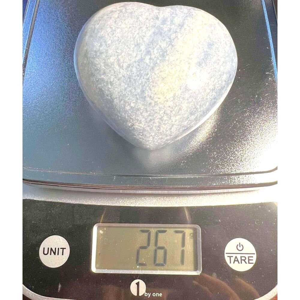 Blue Calcite Heart - Picture 4 of 5